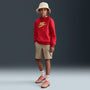 Sudadera de cuello redondo para niños talla grande Nike Sportswear Club Fleece – Rojo universitario/Oro metalizado – vista 7