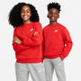 Sudadera para niños talla grande Nike Sportswear Club Fleece – Rojo universitario/Blanco – vista 1