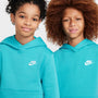Sudadera con gorro sin cierre para niños talla grande Nike Sportswear Club Fleece – Cactus empolvado/Blanco – vista 3