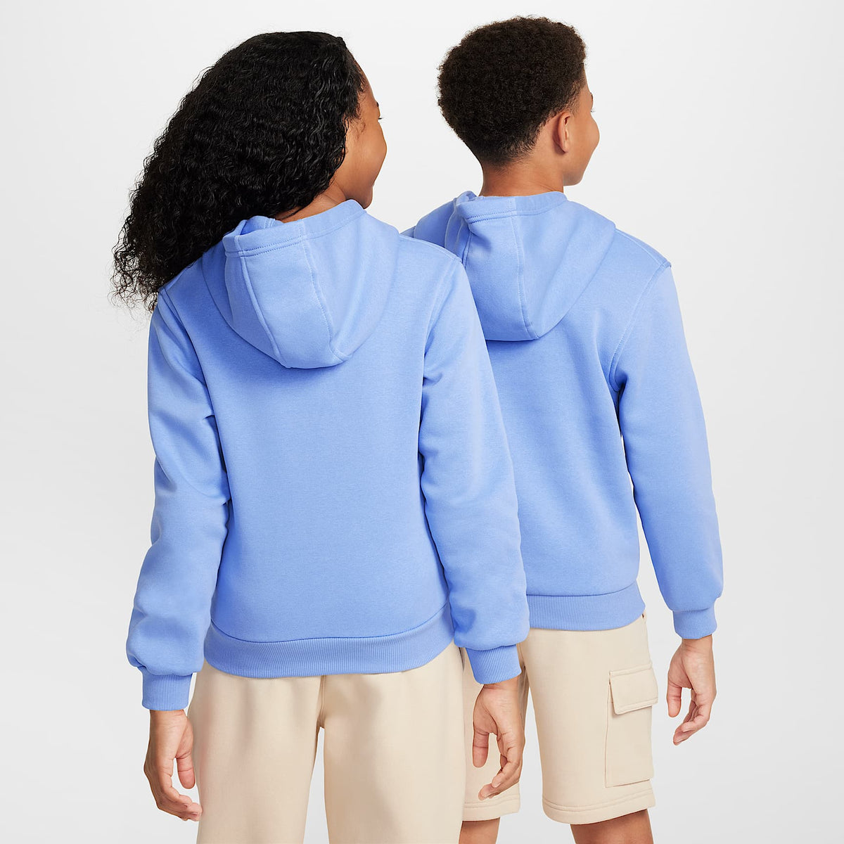 Sudadera con gorro sin cierre para niños talla grande Nike Sportswear Club Fleece – Royal pulso/Blanco – vista 2