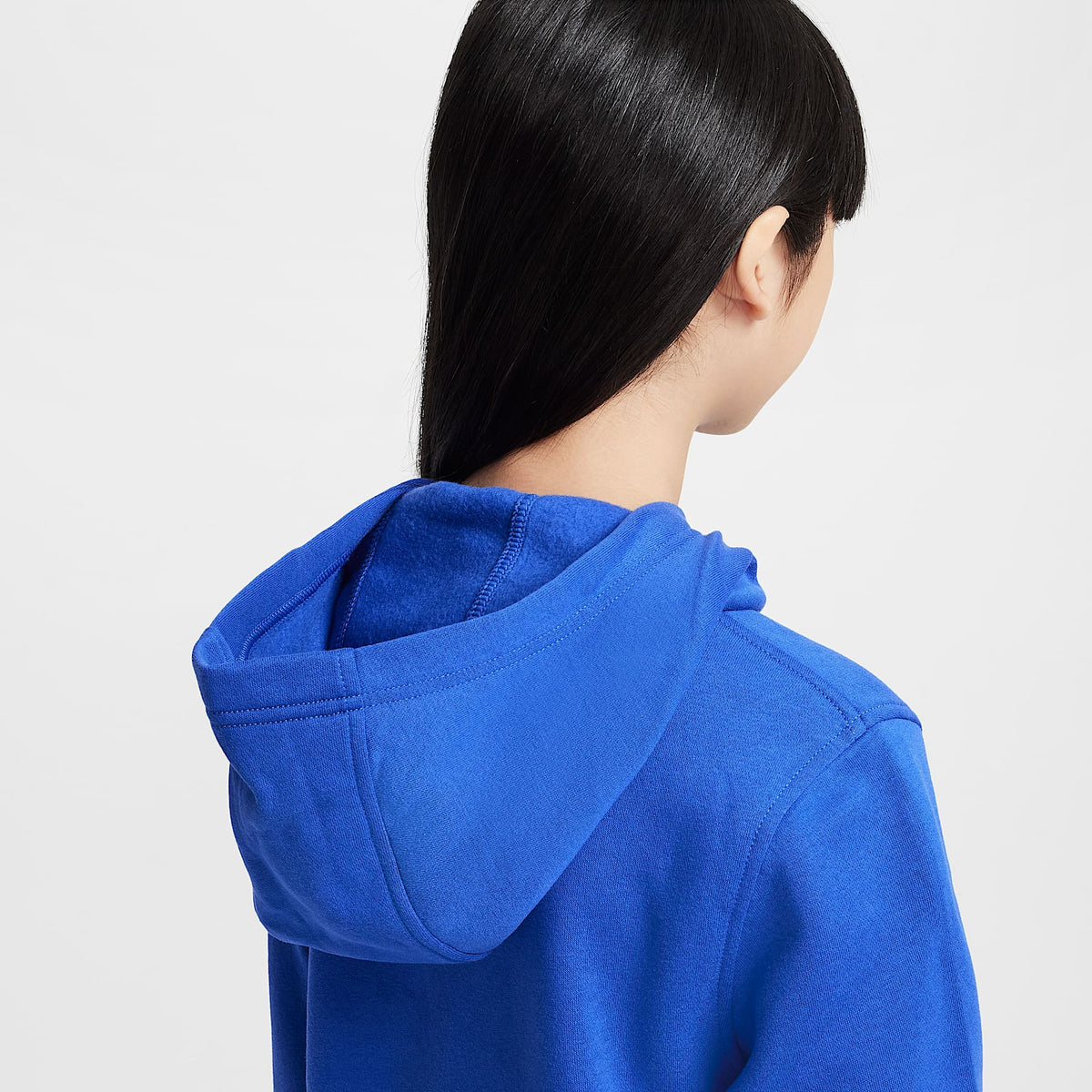 Sudadera con gorro sin cierre para niños talla grande Nike Sportswear Club Fleece – Royal juego/Blanco – vista 5
