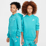 Sudadera con gorro sin cierre para niños talla grande Nike Sportswear Club Fleece – Cactus empolvado/Blanco – vista 1