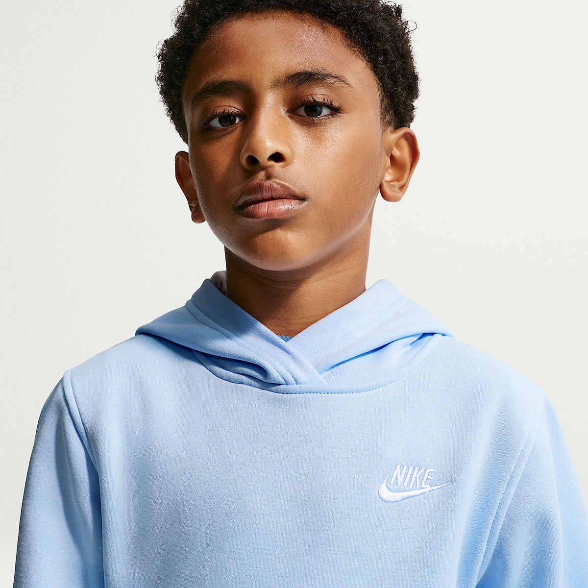 Sudadera con gorro sin cierre para niños talla grande Nike Sportswear Club Fleece – Azul hidrógeno/Blanco – vista 3