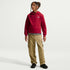 Sudadera con gorro sin cierre para niños talla grande Nike Sportswear Club Fleece – Rojo duro/Blanco – vista 6