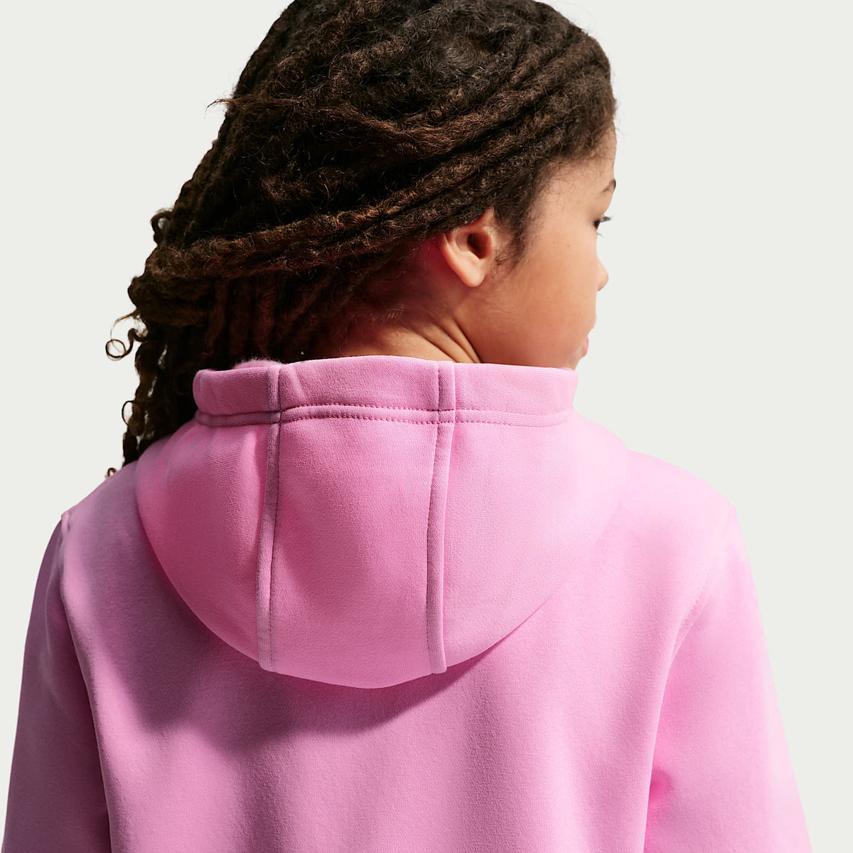 Sudadera con gorro sin cierre para niños talla grande Nike Sportswear Club Fleece – Rosa amanecer/Blanco – vista 5