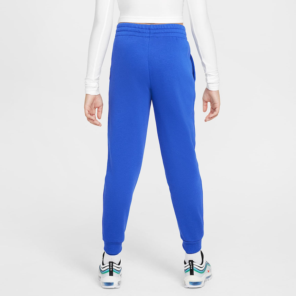 Joggers Nike Sportswear Club Fleece para niños talla grande – Royal juego/Blanco – vista 2