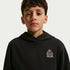 Sudadera con gorro de French Terry para niños talla grande Nike Sportswear Club – Negro/Negro/Duna/Duna – vista 3