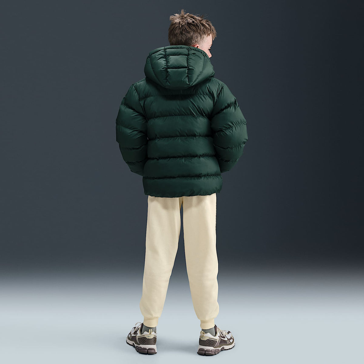 Joggers de French Terry para niños talla grande Nike Sportswear Club – Perla suave/Marrón verdoso claro – vista 6