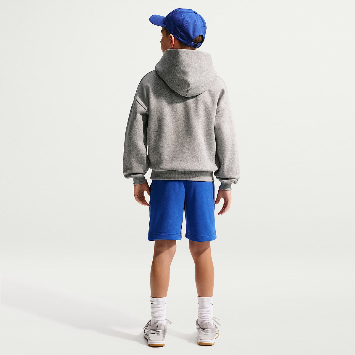 Shorts de French Terry para niños talla grande Nike Sportswear Club Fleece – Royal juego/Blanco – vista 6