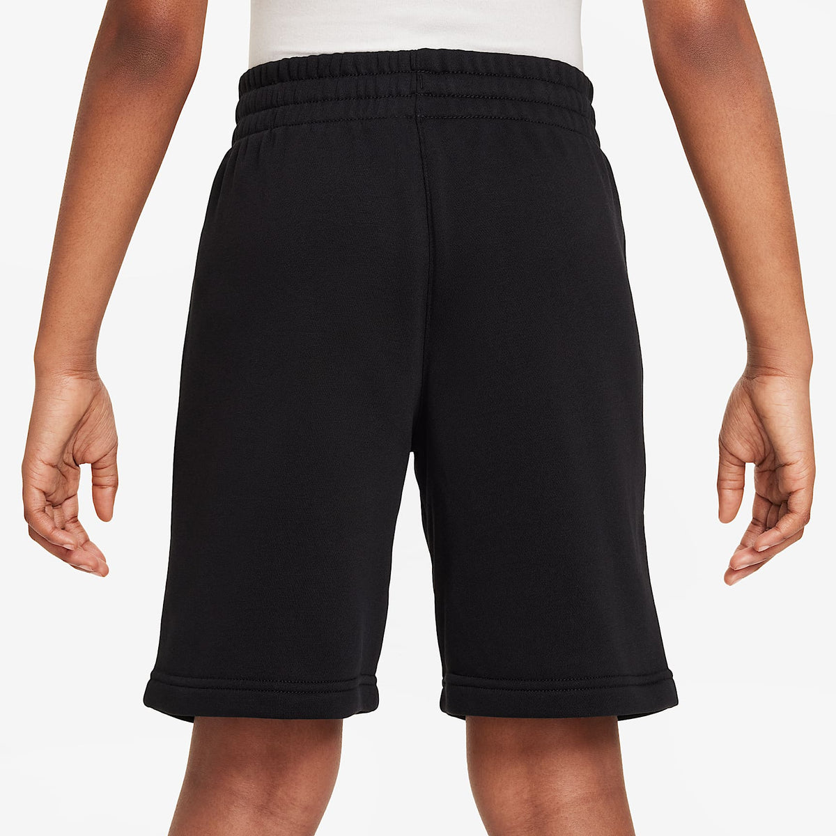 Shorts de French Terry para niños talla grande Nike Sportswear Club Fleece – Negro/Blanco – vista 4