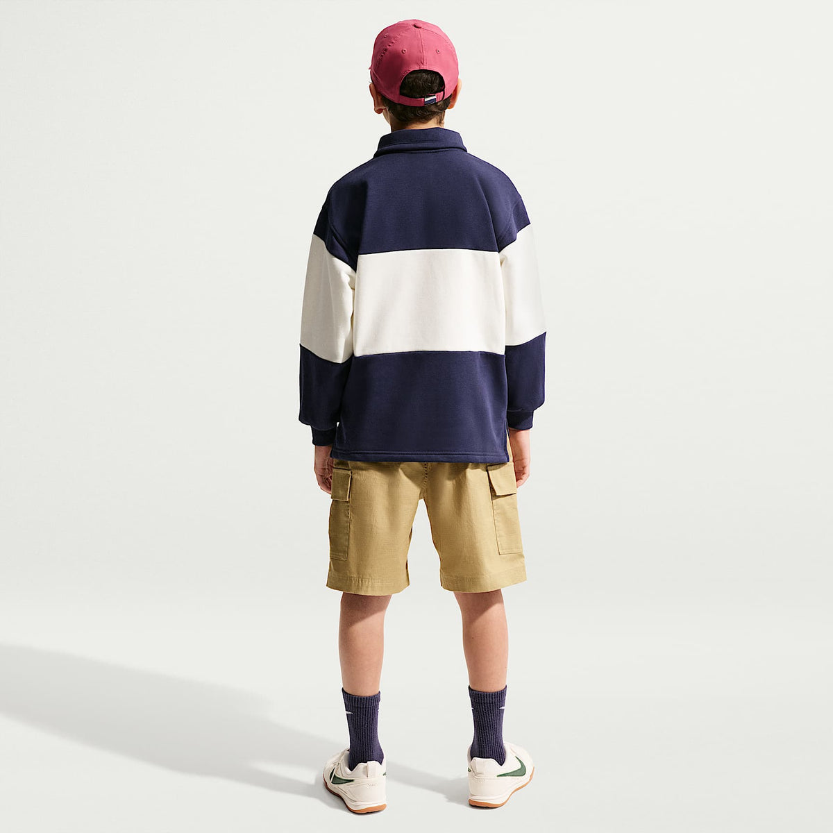 Shorts cargo de tejido Woven para niños talla grande Nike Sportswear Club – Beige paracaídas/Blanco – vista 5