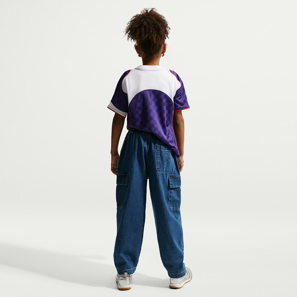 Pants cargo de denim para niños talla grande Nike Sportswear Collection – Azul marino místico/Azul marino místico/Tormenta del Egeo/Azul de la costa – vista 7