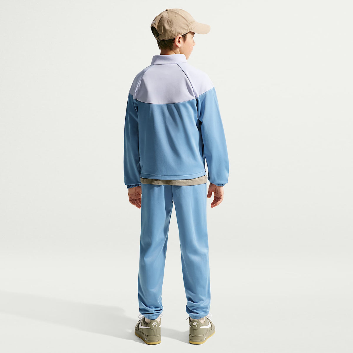 Conjunto deportivo Dri-FIT para niños talla grande Nike Sportswear – Azul de trabajo/Fantasma/Blanco – vista 7