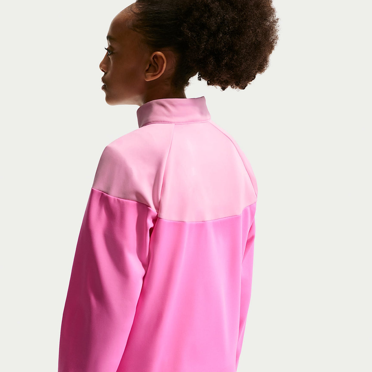 Conjunto deportivo Dri-FIT para niños talla grande Nike Sportswear – Rosa alegre/Rosa amanecer/Blanco – vista 3