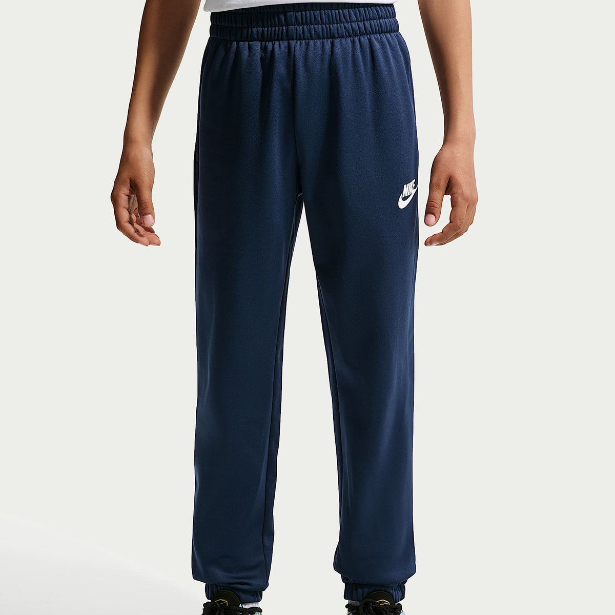 Conjunto deportivo Dri-FIT para niños talla grande Nike Sportswear – Azul marino medianoche/Royal juego/Blanco – vista 4