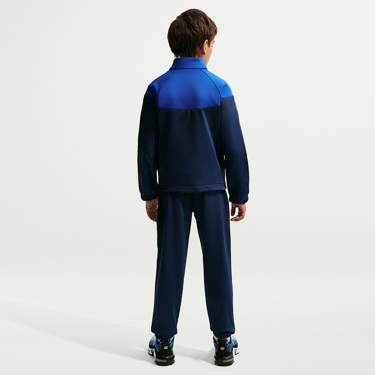 Conjunto deportivo Dri-FIT para niños talla grande Nike Sportswear – Azul marino medianoche/Royal juego/Blanco – vista 7