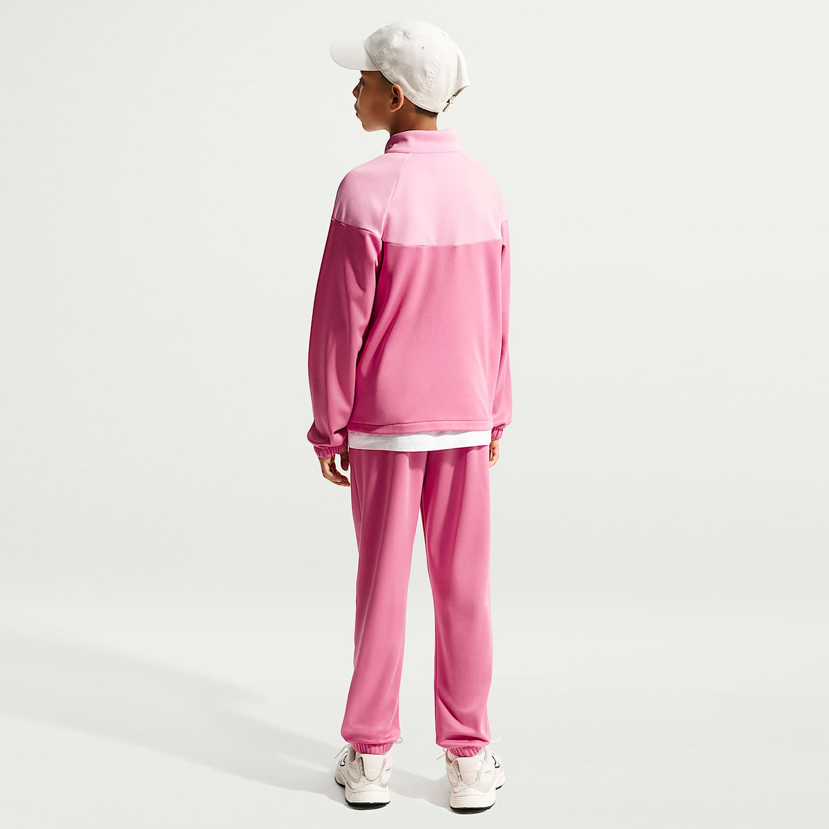 Conjunto deportivo Dri-FIT para niños talla grande Nike Sportswear – Peonía/Rosa suave medio/Blanco – vista 7