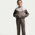 Conjunto deportivo Dri-FIT para niños talla grande Nike Sportswear – Cueva/Gris partícula/Blanco – vista 6