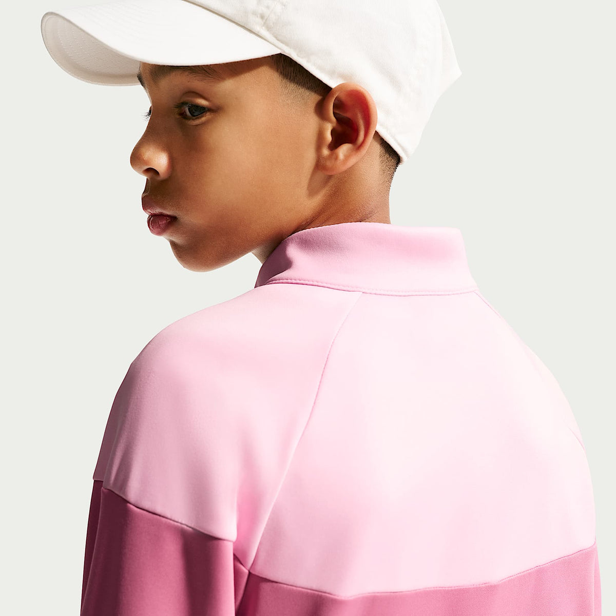 Conjunto deportivo Dri-FIT para niños talla grande Nike Sportswear – Peonía/Rosa suave medio/Blanco – vista 3