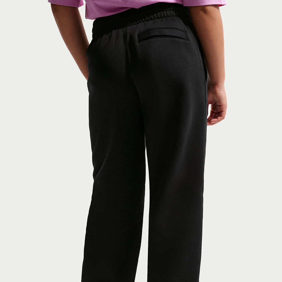 Pants holgados con dobladillo abierto para niños Nike Sportswear – Negro/Blanco – vista 3