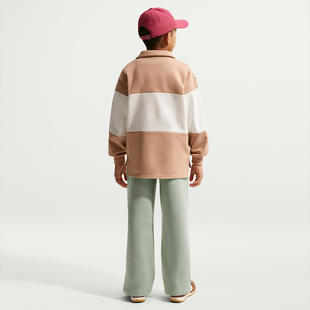 Pants holgados con dobladillo abierto para niños Nike Sportswear – Niebla pícea/Blanco – vista 5