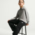 Pants holgados con dobladillo abierto para niños Nike Sportswear – Negro/Blanco – vista 4