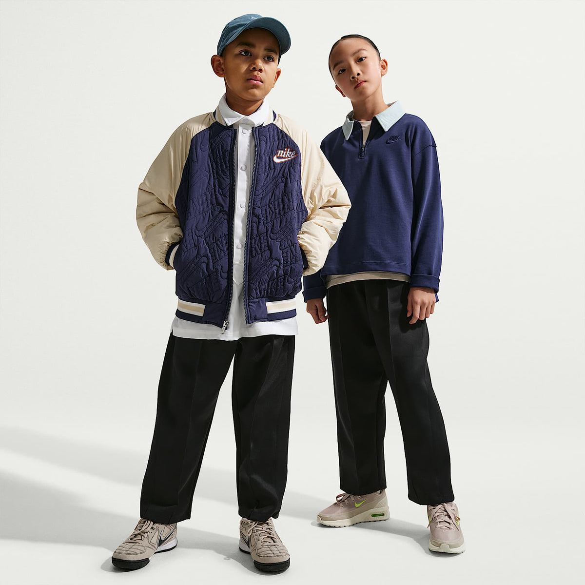 Pants de tejido Knit de poliéster para niños talla grande Nike Sportswear Collection – Negro/Negro/Negro – vista 1