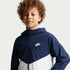 Chamarra Repel con gorro para niños talla grande Nike Sportswear Windrunner – Azul marino medianoche/Blanco/Blanco – vista 3