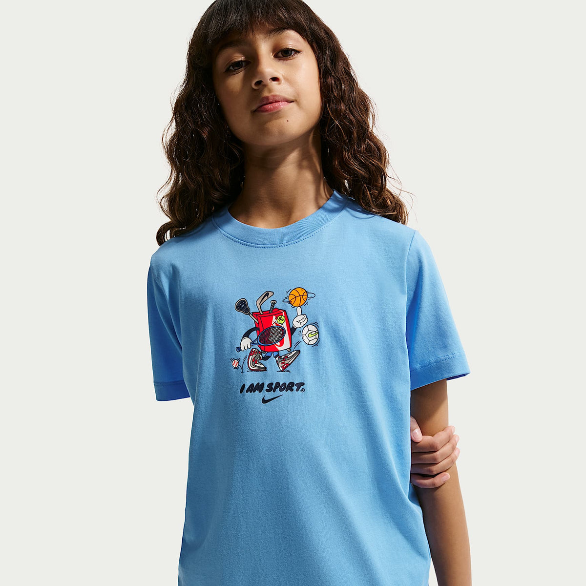 Playera para niños talla grande Nike Sportswear – Azul universitario – vista 1