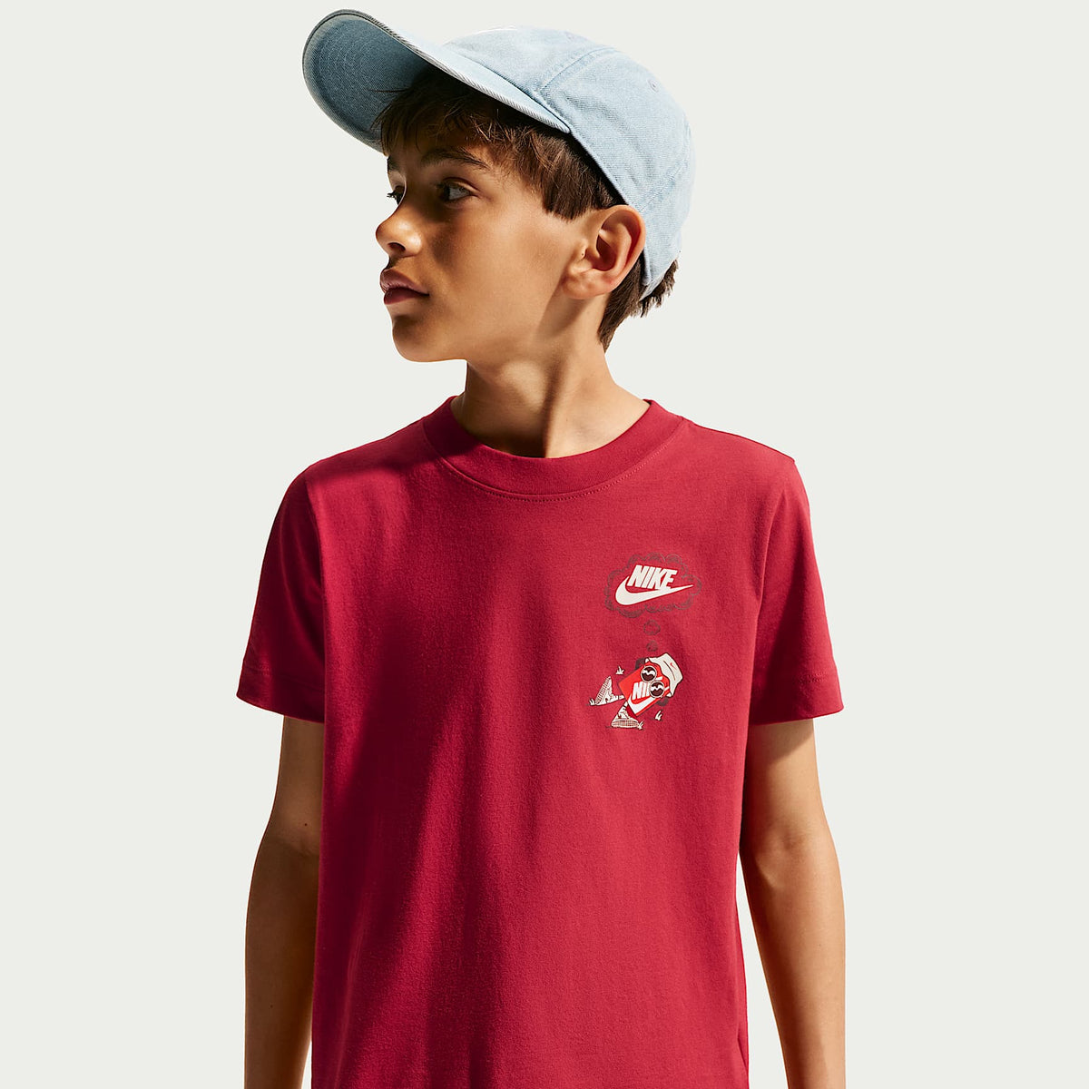 Playera para niños talla grande Nike Sportswear – Rojo duro – vista 2