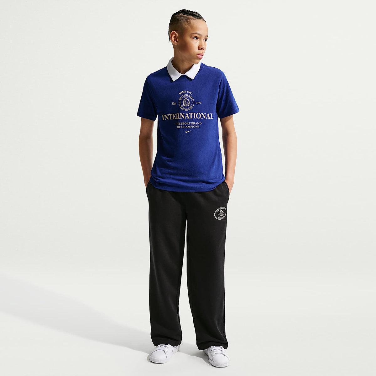 Playera para niños talla grande Nike Sportswear – Azul royal intenso – vista 7
