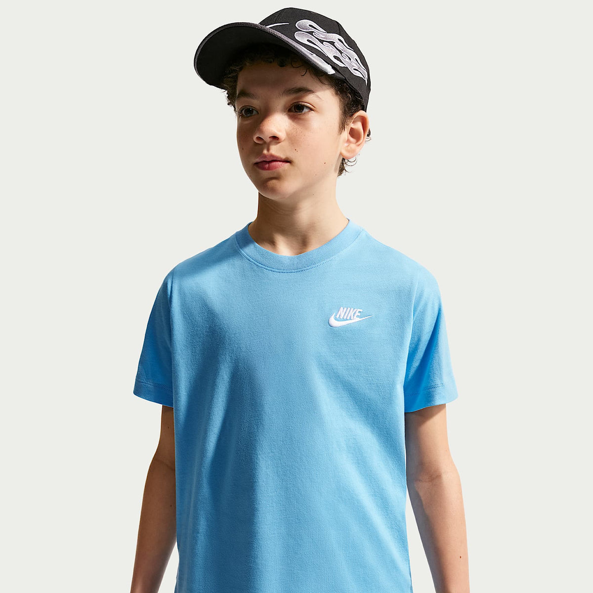 Playera para niños talla grande Nike Sportswear – Azul fútbol – vista 1
