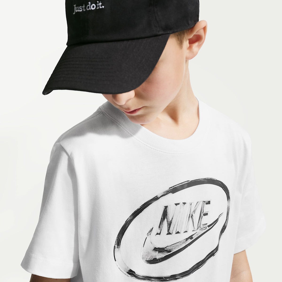 Playera para niños talla grande Nike Sportswear – Blanco – vista 3