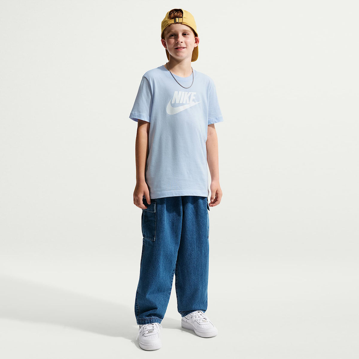 Playera para niños talla grande Nike Sportswear – Azul hidrógeno – vista 7