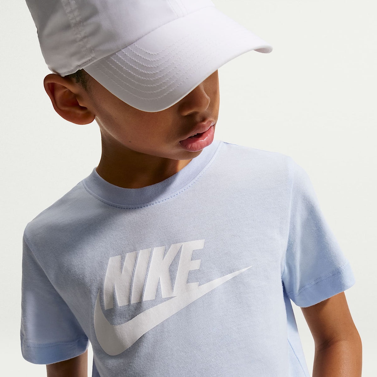 Playera para niños talla grande Nike Sportswear – Azul hidrógeno – vista 3
