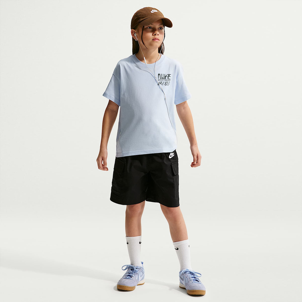 Playera Max90 para niños talla grande Nike Swoosh – Azul hidrógeno – vista 4