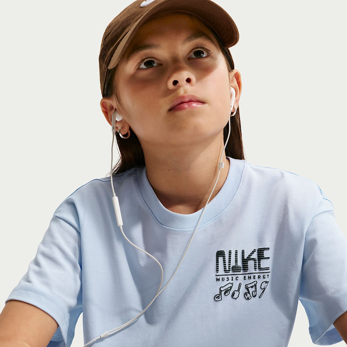 Playera Max90 para niños talla grande Nike Swoosh – Azul hidrógeno – vista 3