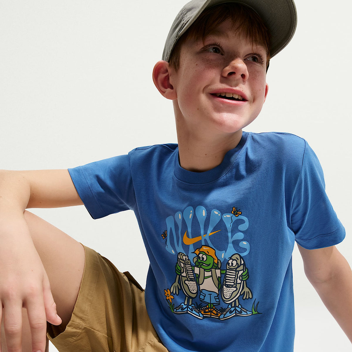 Playera para niños talla grande Nike Sportswear – Estrella azul – vista 3