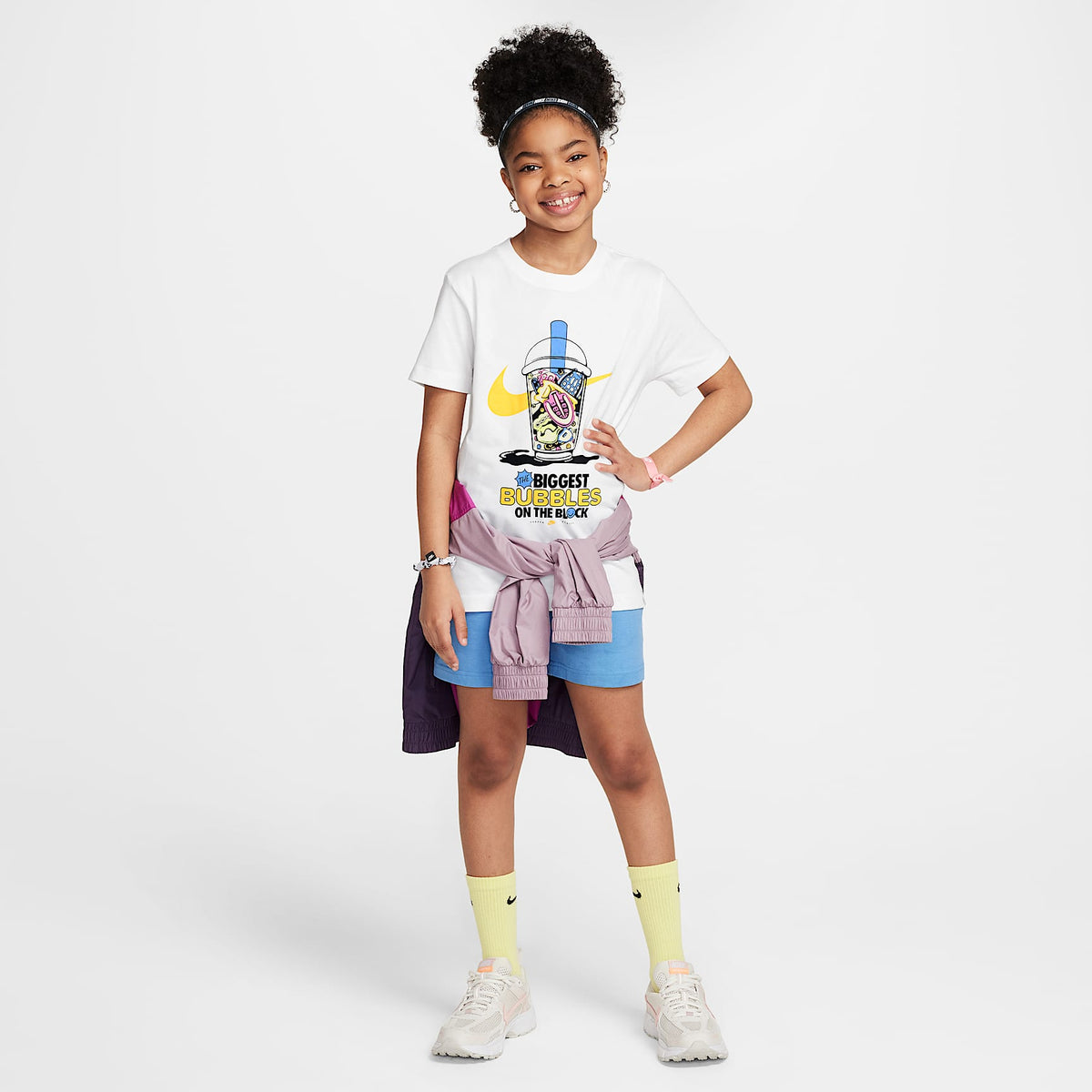 Playera para niños talla grande Nike Sportswear – Blanco – vista 6