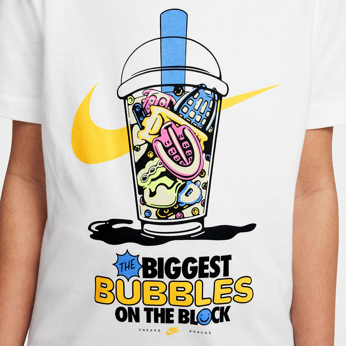 Playera para niños talla grande Nike Sportswear – Blanco – vista 4
