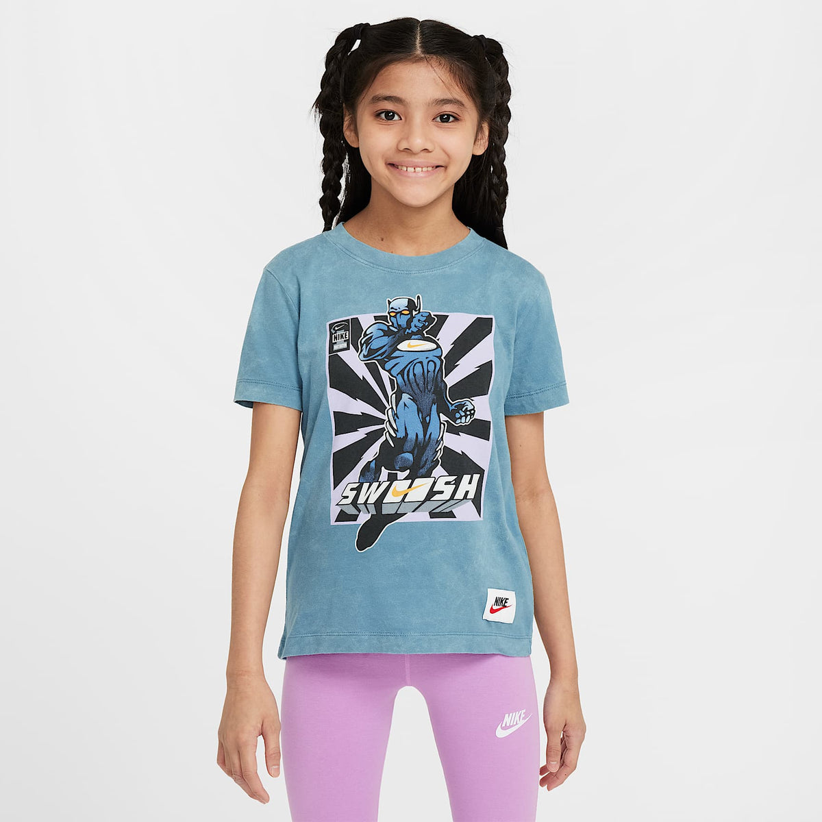 Playera para niños talla grande Nike Sportswear – Azul humeante – vista 1