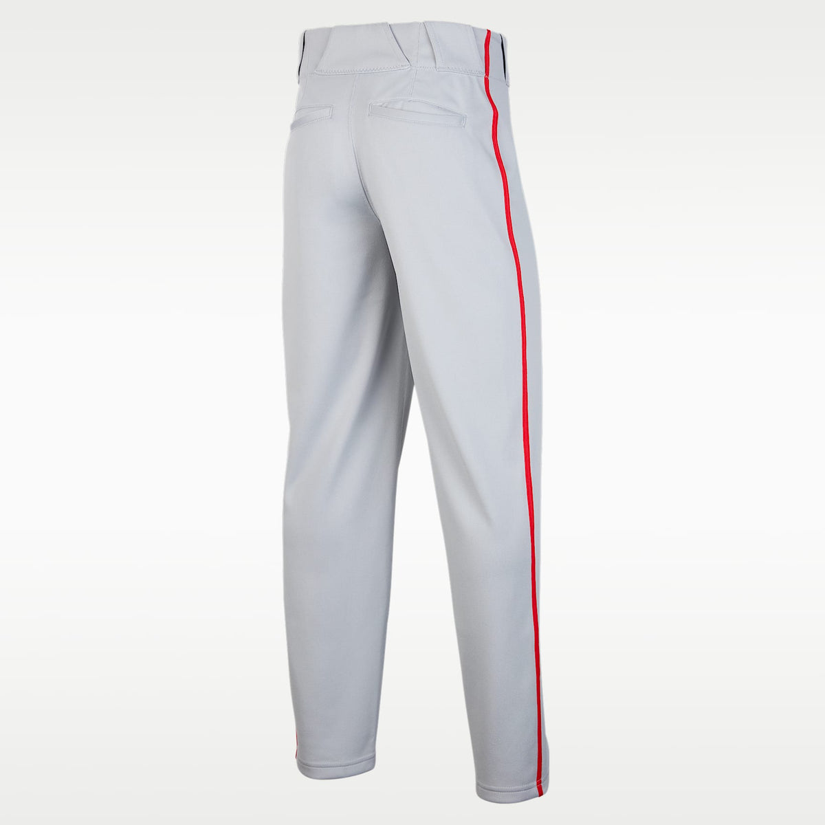 Pants de béisbol entubados para niños talla grande Nike Vapor Select 2 – Gris lobo/Rojo universitario/Negro – vista 2