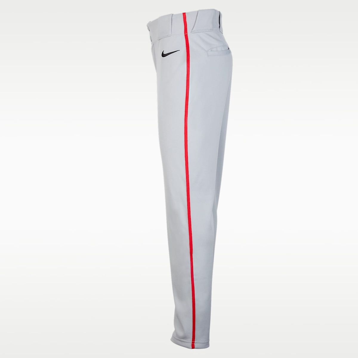 Pants de béisbol entubados para niños talla grande Nike Vapor Select 2 – Gris lobo/Rojo universitario/Negro – vista 3