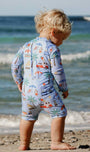 Printed L/S Sunsuit and Hat Cancun Print