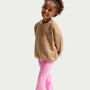Leggings acampanados Dri-FIT para niña talla pequeña Nike – Rosa amanecer/Blanco – vista 4