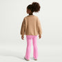 Leggings acampanados Dri-FIT para niña talla pequeña Nike – Rosa amanecer/Blanco – vista 5