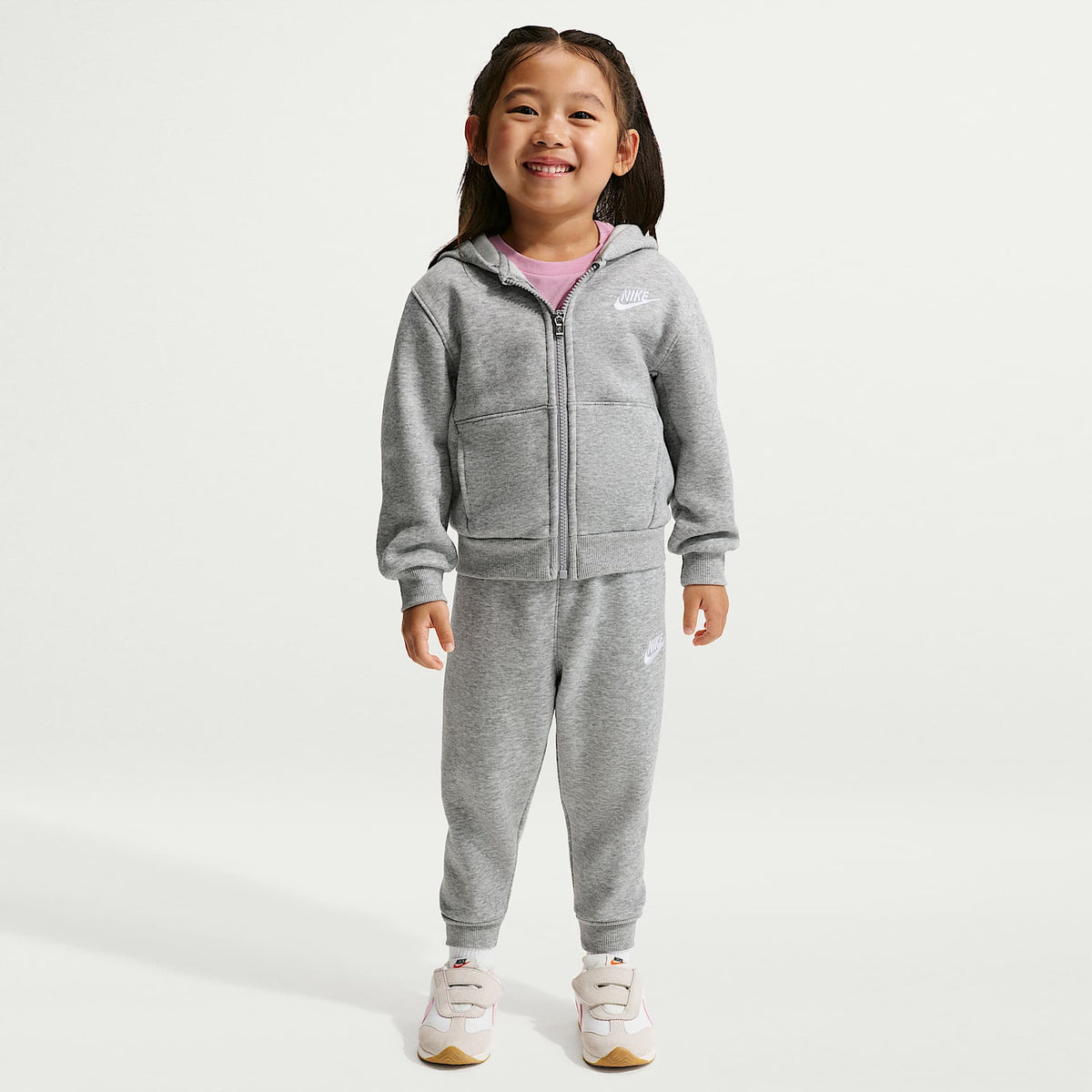 Conjunto de dos piezas Club con cierre completo para bebé (12 a 24 meses) Nike – Gris – vista 1