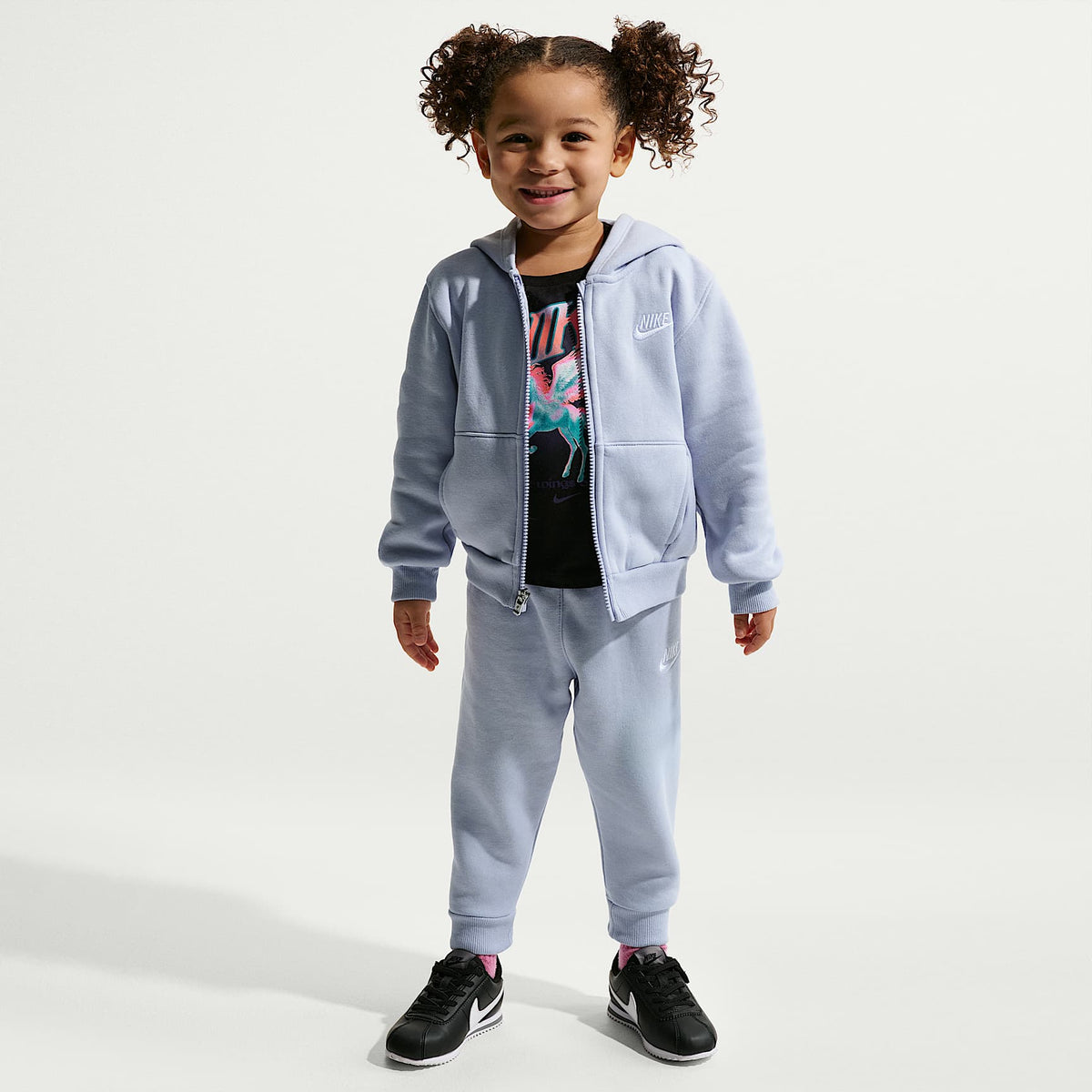 Conjunto de dos piezas Club con cierre completo para bebé (12 a 24 meses) Nike – Gris – vista 1