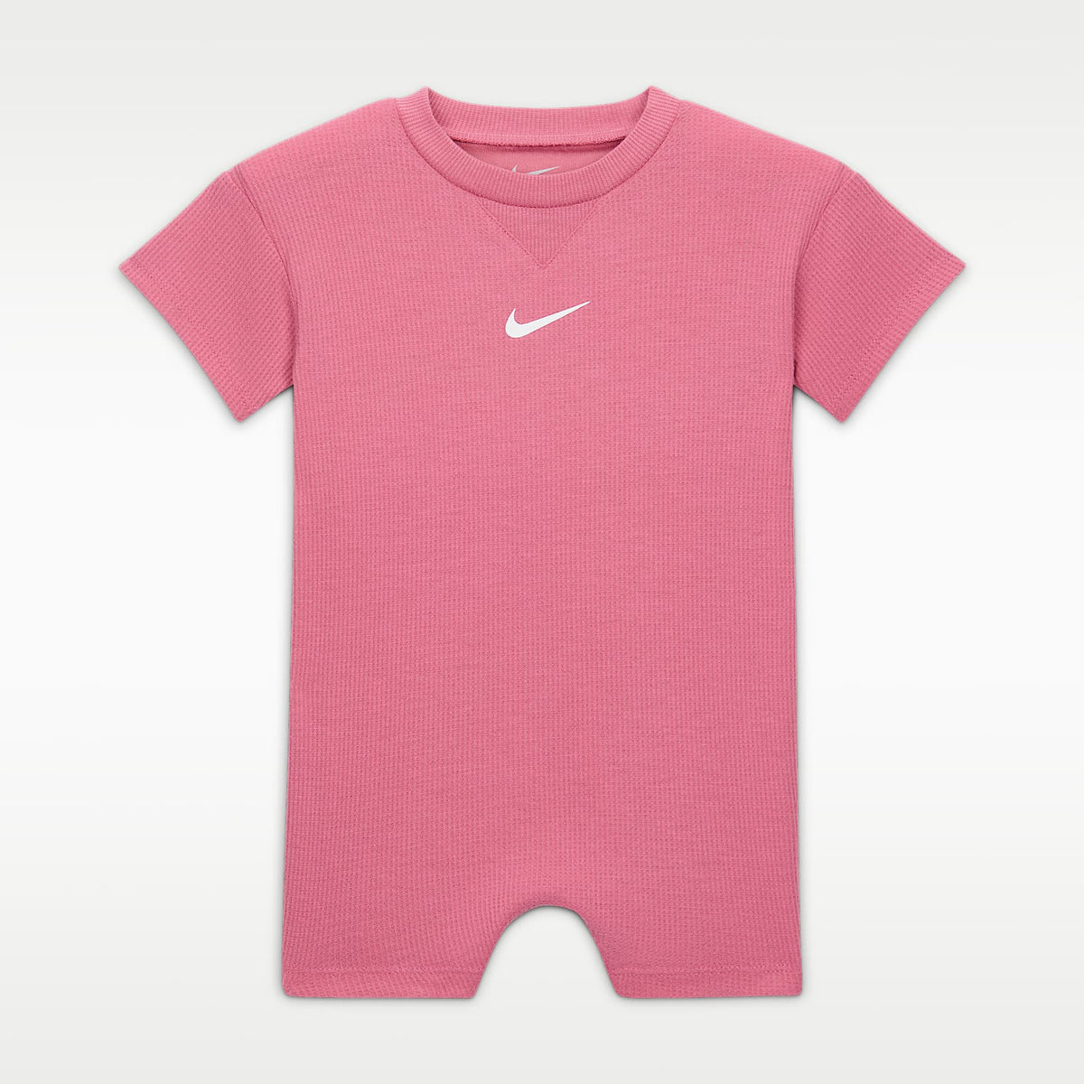 Enterito con diseño tipo waffle para bebé Nike – Peonía/Blanco – vista 1