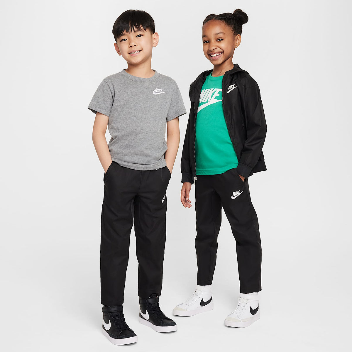 Pants de tejido Woven Dri-FIT para niños talla pequeña Nike – Negro – vista 7